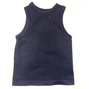 Black Mock Neck Ribbed Tank